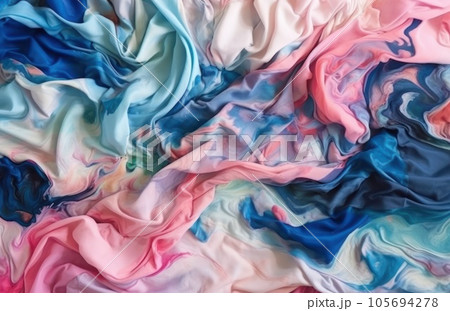 Abstract pink and blue background. Paint movement in water. AI Generative. 105694278