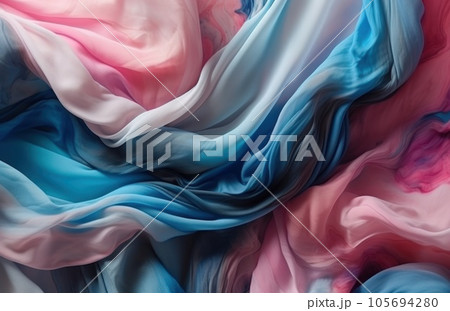 Abstract pink and blue background. Paint movement in water. AI Generative. 105694280