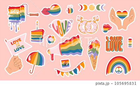 Set of LGBTQ community symbols 105695831