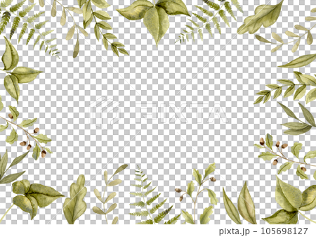 Woodland rectangular Frame. Hand drawn watercolor illustration with template for baby shower greeting cards or wedding invitations on isolated background. Border with forest leaves and branches. Woodland rectangular Frame. Hand drawn watercolor illustration with template for baby shower greeting cards or wedding invitations on isolated background. Border with forest leaves and branches. 105698127