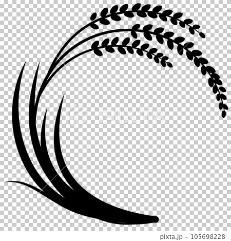 稻穗圖（剪影） 105698228