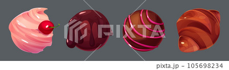 Chocolate candy game world planet cartoon space 105698234