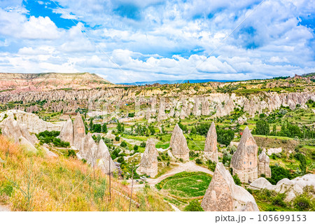 Unique natural place in Cappadocia - Valley of Love, Turkiye. 105699153