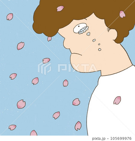 春の新生活が不安で涙を流す人 春の新生活が不安で涙を流す人 105699976