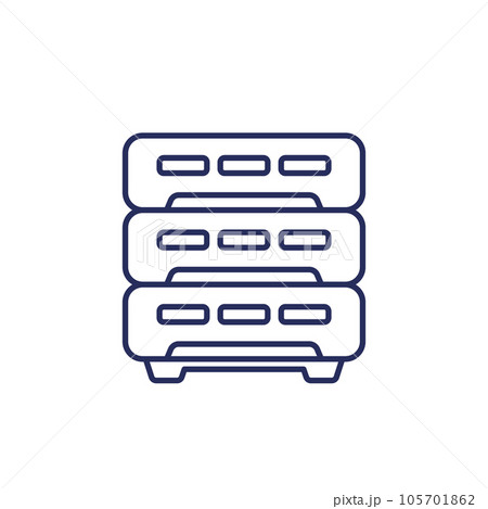 cryptocurrency miner line icon on white cryptocurrency miner line icon on white 105701862