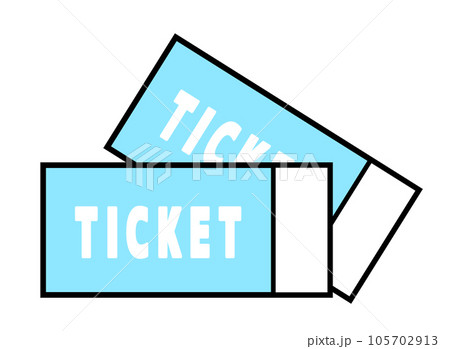 シンプルなペアチケット 水色 シンプルなペアチケット 水色 105702913