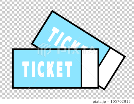 シンプルなペアチケット 水色 シンプルなペアチケット 水色 105702913