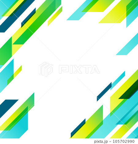 ブルーとグリーンの幾何学パターンの背景素材 ブルーとグリーンの幾何学パターンの背景素材 105702990