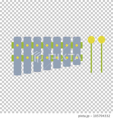 楽器のイラスト　鉄琴　グロッケン 105704332
