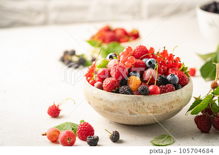 Various fresh berries 105704684