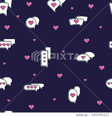 Seamless pattern background with pixelated comic speech bubble chats Vector 105705221