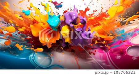 artistic Labor Day background with abstract...のイラスト素材 [105706223] - PIXTA