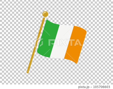 アイルランドの国旗アイコン ベクターイラスト 105706603