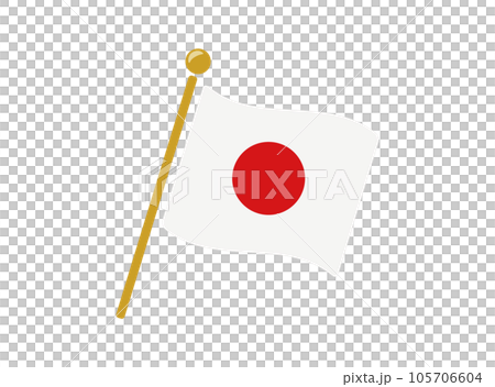 日本の国旗アイコン ベクターイラスト 日本の国旗アイコン ベクターイラスト 105706604