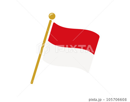 モナコの国旗アイコン ベクターイラスト 105706608