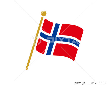 ノルウェーの国旗アイコン ベクターイラスト ノルウェーの国旗アイコン ベクターイラスト 105706609