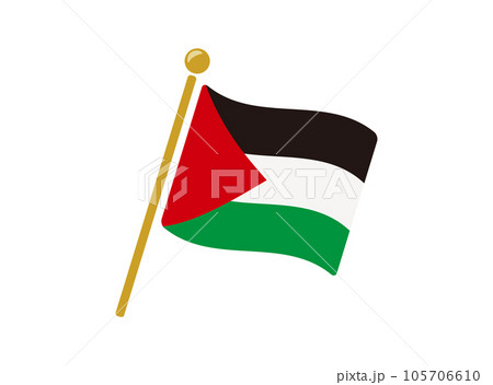 パレスチナの国旗アイコン ベクターイラスト 105706610
