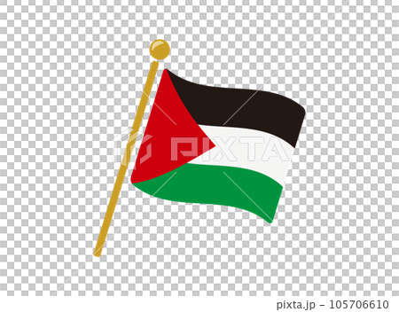 巴勒斯坦國旗圖標矢量圖解 105706610