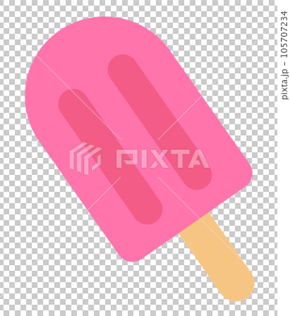 Illustration of ice candy (strawberry flavor) 105707234