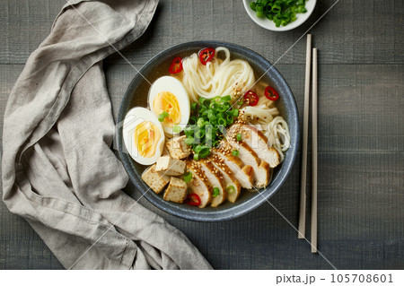 bowl of asian noodle soup bowl of asian noodle soup 105708601