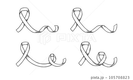 Cancer awareness day and support. Cancer awareness symbol. Sketch vector illustration Cancer awareness day and support. Cancer awareness symbol. Sketch vector illustration 105708823