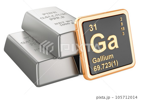 Gallium Element Symbol Gallium Material On The Periodic Table Stock