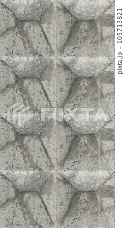 Seamless pattern of grey volumetric texture made by casting wall ready for replicate on background. Unusual relief embossment . Concrete wall with traces of aging cracks, destruction and streaks Seamless pattern of grey volumetric texture made by casting wall ready for replicate on background. Unusual relief embossment . Concrete wall with traces of aging cracks, destruction and streaks 105713821
