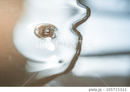 A pipette of cosmetic gel on a beige background. 105715322