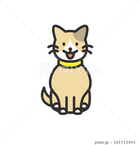 舌をペロッと出す猫のイラスト 舌をペロッと出す猫のイラスト 105715945