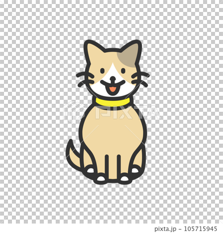 舌をペロッと出す猫のイラスト 舌をペロッと出す猫のイラスト 105715945