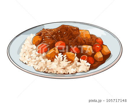 美味しそうなカレーライス 105717148