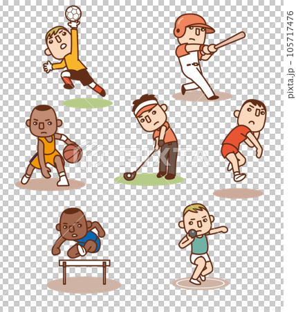 可愛的運動插畫合集 105717476