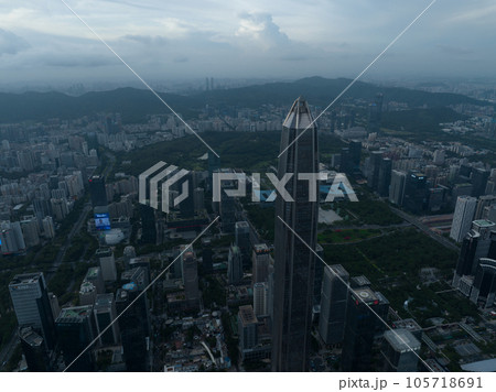 Aerial view of landsccape in Shenzhen city, China 105718691