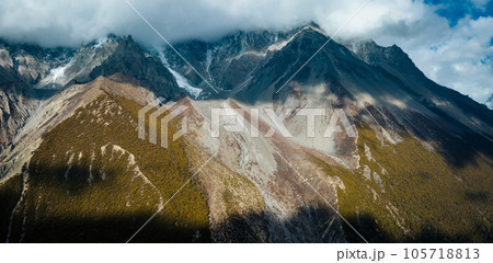 Aerial view of beautiful high altitude snow mountains  in Tibet,China 105718813