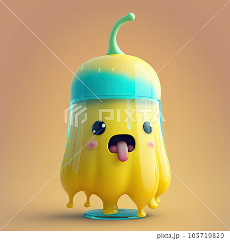 Banana jelly character, cartoon sweet food gum,...のイラスト素材 [105719820] -  PIXTA