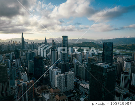 Aerial view of beautiful downtown landscape in shenzhen, China Aerial view of beautiful downtown landscape in shenzhen, China 105719907