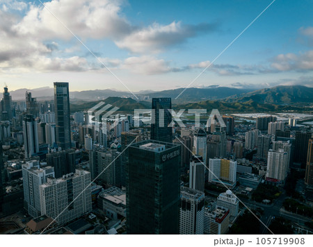 Aerial view of beautiful downtown landscape in shenzhen, China 105719908