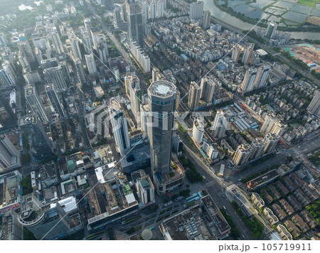 Aerial view of beautiful downtown landscape in shenzhen, China Aerial view of beautiful downtown landscape in shenzhen, China 105719911