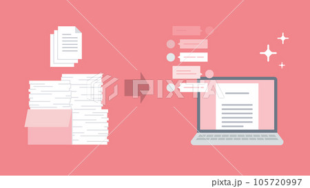 大量の書類をデジタル化してAIチャットで活用DX 105720997