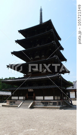 五重塔 法隆寺 斑鳩寺 105721349