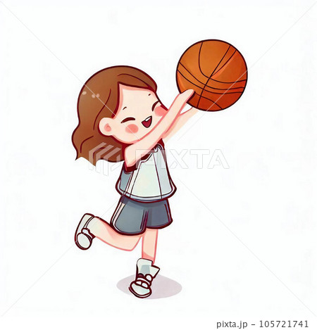 バスケットボールをする女性 バスケットボールをする女性 105721741