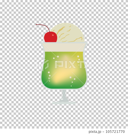 奶油蘇打水側面的平面圖標 105721770