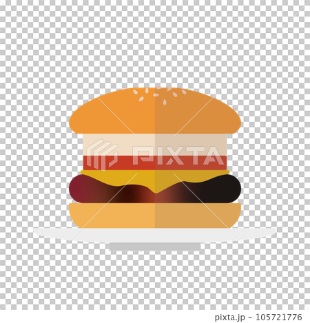 flat icon from side of hamburger 105721776