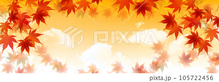 紅葉　もみじ　秋　背景	 105722456