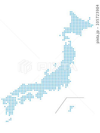 ドットで描かれた日本地図 105723984