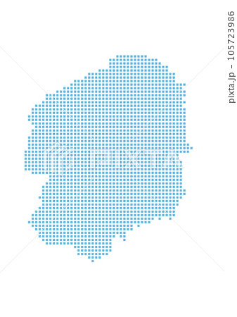 ドットで描かれた栃木県地図 ドットで描かれた栃木県地図 105723986