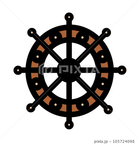 wooden steering wheel flat 105724098