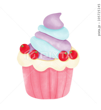 pink cupcake on white background 105725145