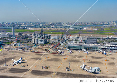 羽田空港 日中の空撮 羽田空港 日中の空撮 105725485