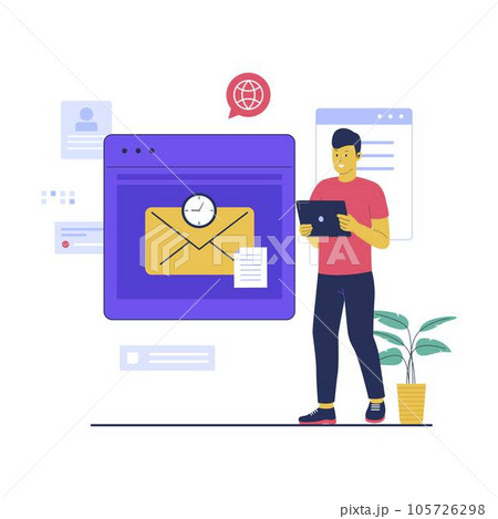 Vector concept of email draft Vector concept of email draft 105726298